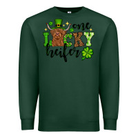 Sports Green St. Patrick's Day One lucky Heifer Premium Sweatshirt - OliviaCreatesArt