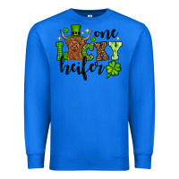 True Royal St. Patrick's Day One lucky Heifer Premium Sweatshirt - OliviaCreatesArt