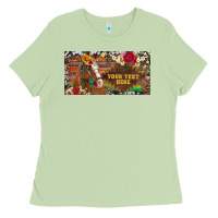Matcha (preview)western turquoise gemstone horse cowhide leopard floral backg Ladies Tee - Artiststas