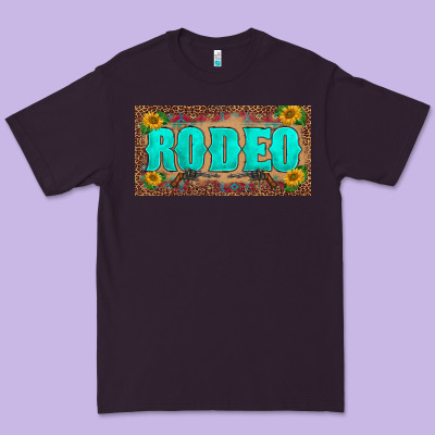 Western Rodeo Sunflowers Weapon  License Plate Template Premium Tee Designed By Barkaloodesign