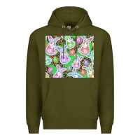 Army Green Easter bunny and egg Premium Hoodie - CowGirlArtShop
