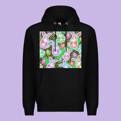 Easter Bunny And Egg Premium Hoodie Designed By Cowgirlartshop