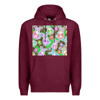 Burgundy Easter bunny and egg Premium Hoodie - CowGirlArtShop
