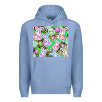 Colony Blue Easter bunny and egg Premium Hoodie - CowGirlArtShop