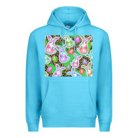 Ocean Blue Easter bunny and egg Premium Hoodie - CowGirlArtShop
