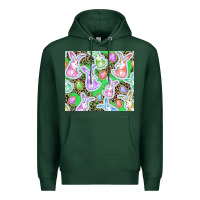 Sports Green Easter bunny and egg Premium Hoodie - CowGirlArtShop