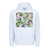 White Easter bunny and egg Premium Hoodie - CowGirlArtShop