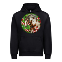 Black Horse Christmas Urban Hoodie - LillyAllenDesigns