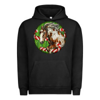 Pigment Black Horse Christmas Urban Hoodie - LillyAllenDesigns