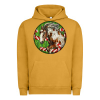 Pigment Peanut Butter Horse Christmas Urban Hoodie - LillyAllenDesigns