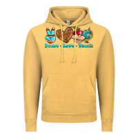 Vintage Mustard peace love teach Vintage Hoodie - NancyCooperArtShop