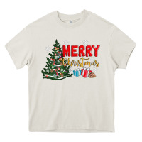 Cream merry christmas tree Heavy Core Tee - AdoDesignShop