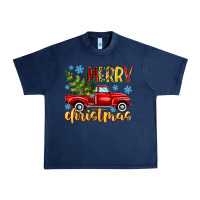 Navy merry christmas truck Urban Heavy Tee - MaliasSmallBusiness