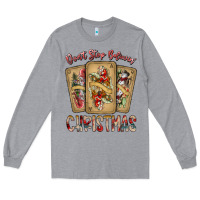 Heather Grey dont stop believin christmas Long Sleeve Tee - SublimationCraftShop