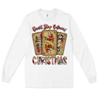 White dont stop believin christmas Long Sleeve Tee - SublimationCraftShop