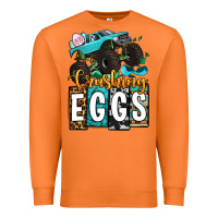 Carrot Easter Day Monster truck crushing eggs Premium Sweatshirt - OliviaCreatesArt