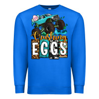 Easter Day Monster Truck Crushing Eggs Premium Sweatshirt | Teevron