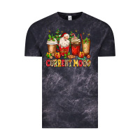 Cloud Black Christmas Santa coffee cups current mood Vintage Tee - MaliasSmallBusiness