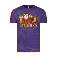 Cloud Purple Christmas Santa coffee cups current mood Vintage Tee - MaliasSmallBusiness