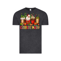 Vintage Black Christmas Santa coffee cups current mood Vintage Tee - MaliasSmallBusiness