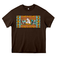 Mom Goat Sunflowers License Plate Heavy Core Tee | Teevron