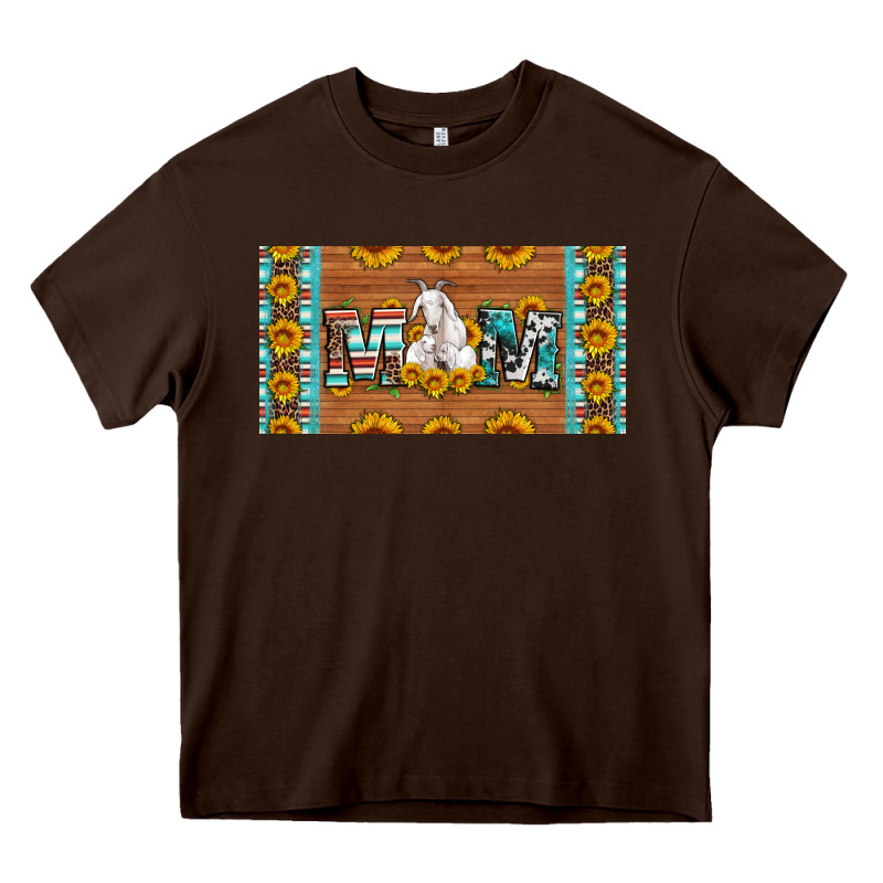 Mom Goat Sunflowers License Plate Heavy Core Tee by Artiststas | Teevron