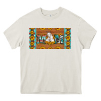 Cream mom goat sunflowers license plate Heavy Core Tee - Artiststas