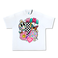 White retro mama Urban Heavy Tee - JahusDesignShop