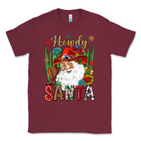 Burgundy Howdy Santa Classic Tee - NancyCooperArtShop