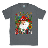 Charcoal Heather Howdy Santa Classic Tee - NancyCooperArtShop