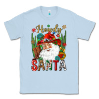 Dusty Blue Howdy Santa Classic Tee - NancyCooperArtShop