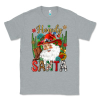 Heather Grey Howdy Santa Classic Tee - NancyCooperArtShop