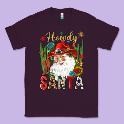 Howdy Santa Classic Tee Designed By Nancycooperartshop