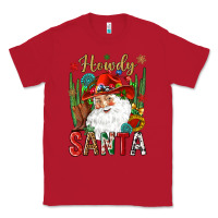 Red Howdy Santa Classic Tee - NancyCooperArtShop