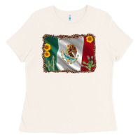 Bone mexico flag sunflower cactus Ladies Tee - AdoDesignShop