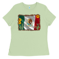 Matcha mexico flag sunflower cactus Ladies Tee - AdoDesignShop