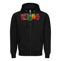Black peace juneteenth Zipper Hoodie - CowGirlArtShop