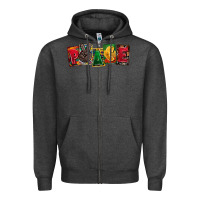 Charcoal Heather peace juneteenth Zipper Hoodie - CowGirlArtShop