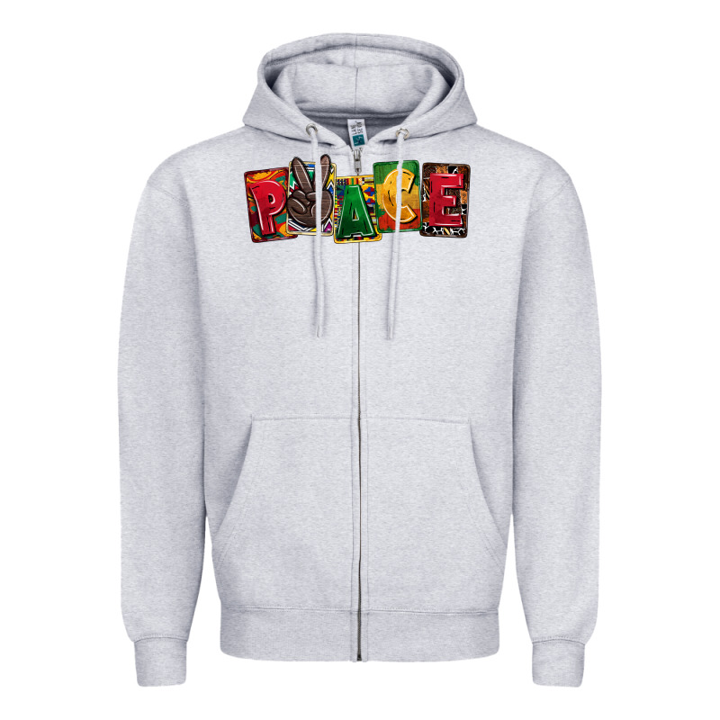 Peace Juneteenth Zipper Hoodie by CowGirlArtShop | Teevron