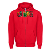 Red peace juneteenth Zipper Hoodie - CowGirlArtShop