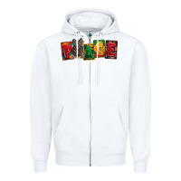 White peace juneteenth Zipper Hoodie - CowGirlArtShop