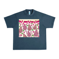 Midnight Navy pink christmas tree cakes Urban Heavy Tee - MaliasSmallBusiness