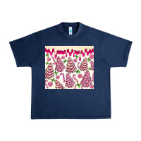 Navy pink christmas tree cakes Urban Heavy Tee - MaliasSmallBusiness