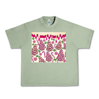 Oil Green pink christmas tree cakes Urban Heavy Tee - MaliasSmallBusiness