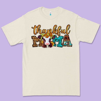 Thankful Mama Baby Calf Premium Tee Designed By Jasminsmagicworld