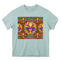 Arona mardi gras sunflowers fleur, de lis glitter leopard background Heavy Core Tee - Artiststas