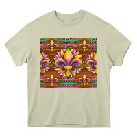 Mossy mardi gras sunflowers fleur, de lis glitter leopard background Heavy Core Tee - Artiststas