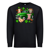 Black St. Patrick's farm animal truck Premium Sweatshirt - OliviaCreatesArt