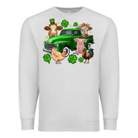 Dove Grey St. Patrick's farm animal truck Premium Sweatshirt - OliviaCreatesArt