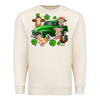 Sandshell St. Patrick's farm animal truck Premium Sweatshirt - OliviaCreatesArt